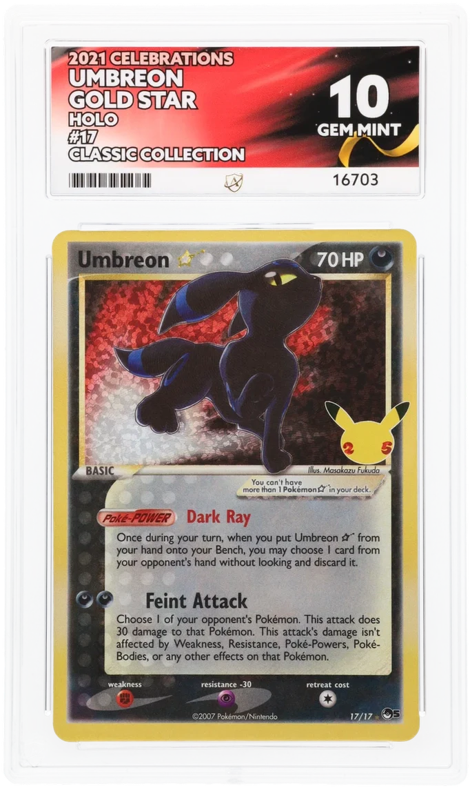 ACE 10 - Umbreon Gold Star - 17/17 - Celebrations - Pokemon - Classic Collection
