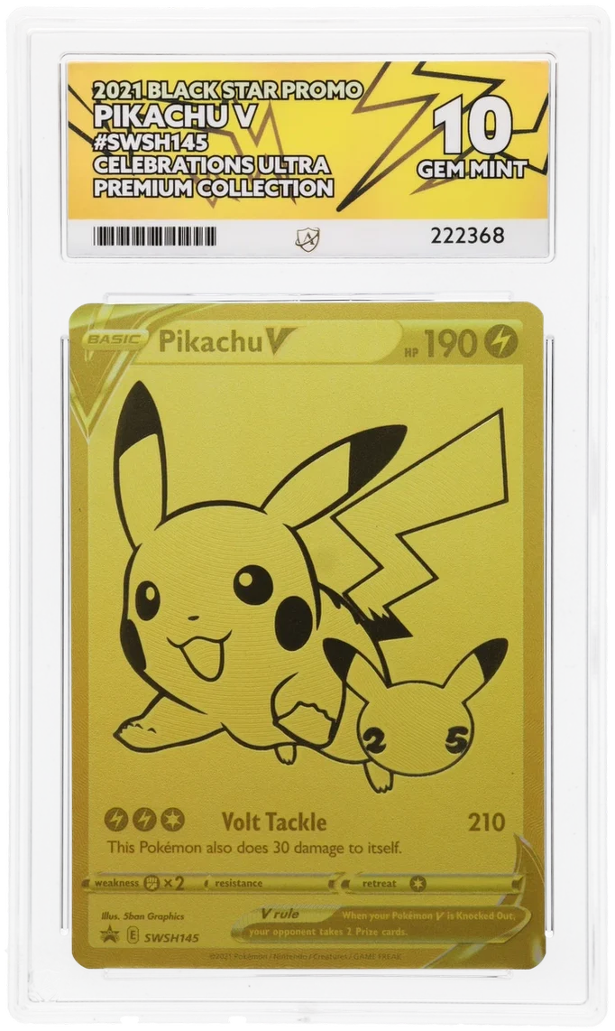 ACE 10 - Pikachu V - SWSH145 - Black Star Promo - Pokemon - Celebrations Ultra Premium Collection