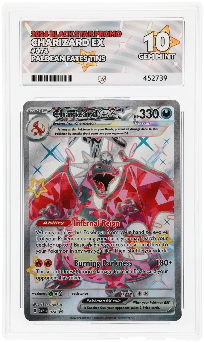 ACE 10 - Charizard ex - 074 - Black Star Promo - Pokemon - Paldean Fates Tins