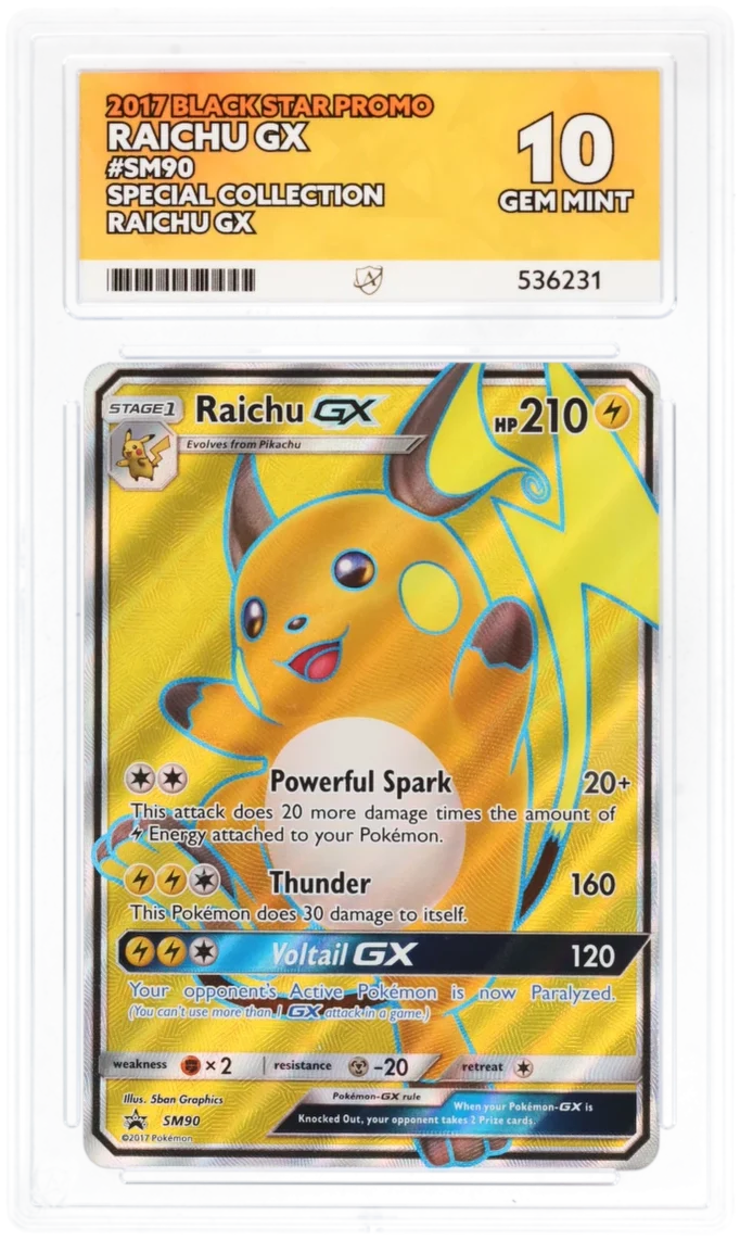 ACE 10 - Raichu GX - SM90 - Black Star Promo - Pokemon - Special Collection Raichu GX