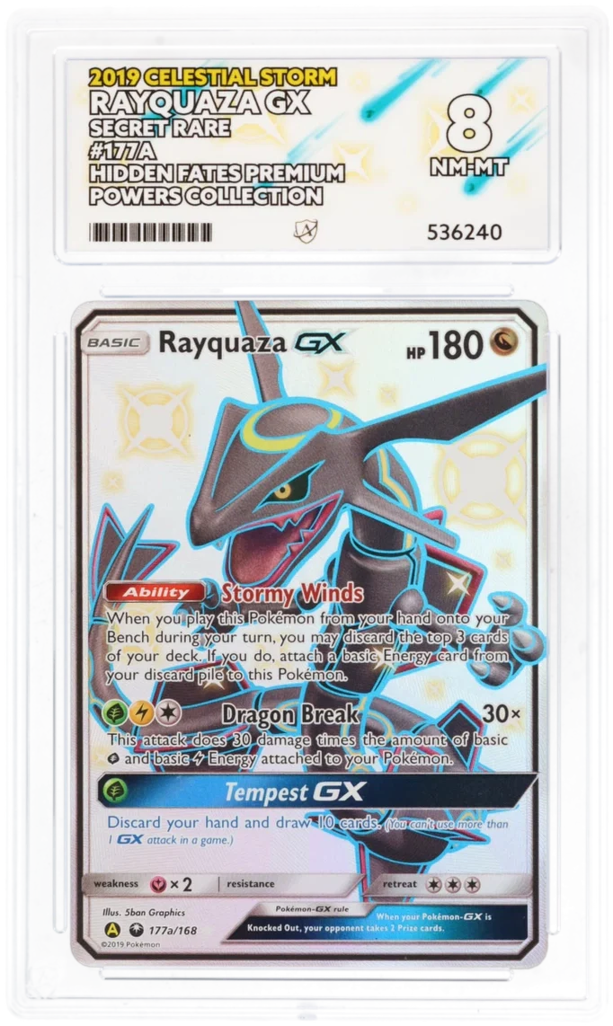 ACE 8 - Rayquaza GX - 177a/168 - Celestial Storm - Pokemon - Hidden Fates Premium Powers Collection