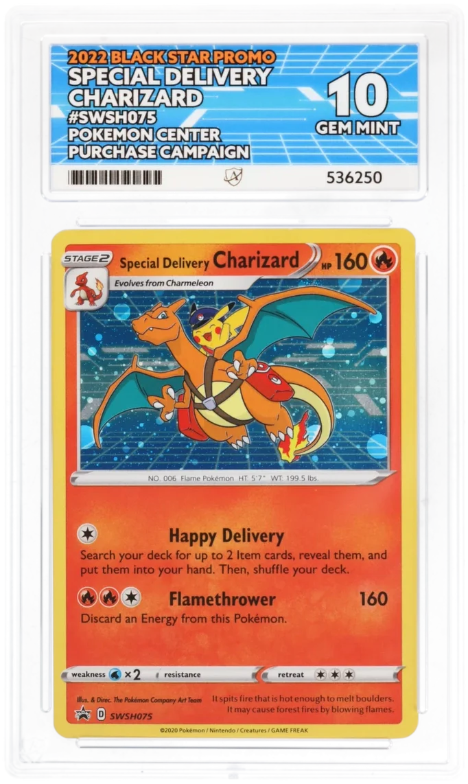 ACE 10 - Special Delivery Charizard - SWSH075 - Black Star Promo - Pokemon - Pokemon Center Purchase Campaign