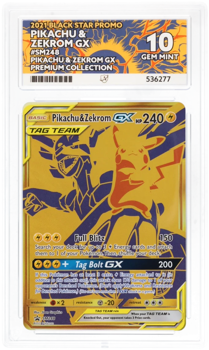 ACE 10   - Pikachu & Zekrom GX - SM248 - Black Star Promo - Pokemon - Pikachu & Zekrom GX Premium Collection