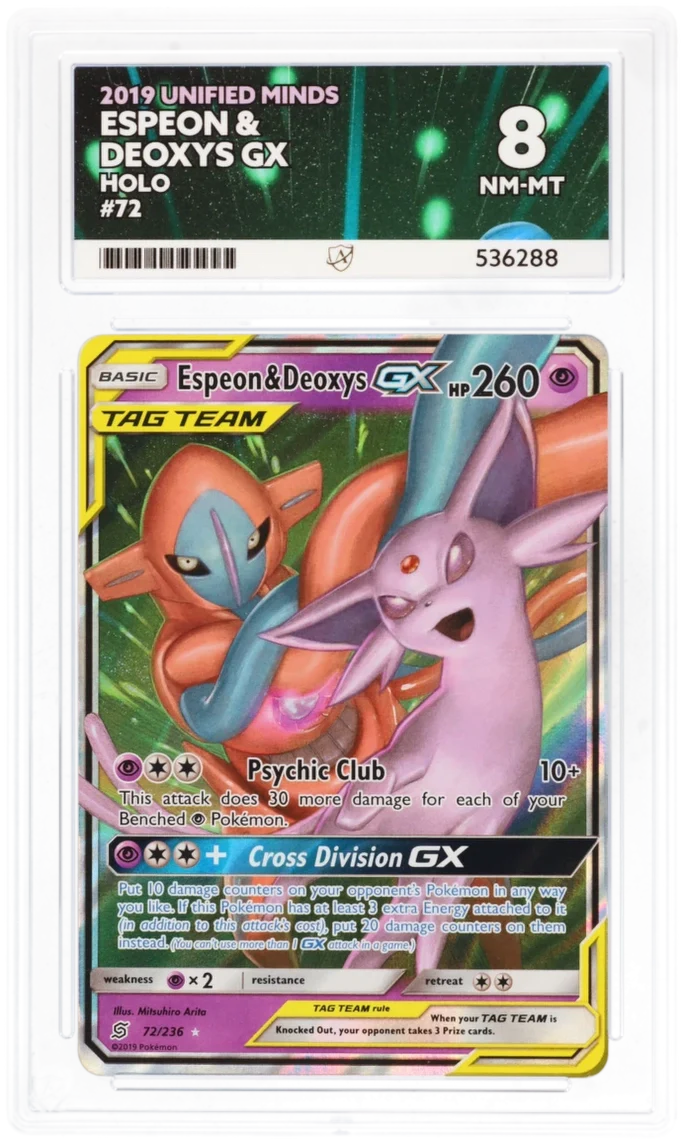 ACE 8 - Espeon & Deoxys GX - 72/236 - Unified Minds - Pokemon