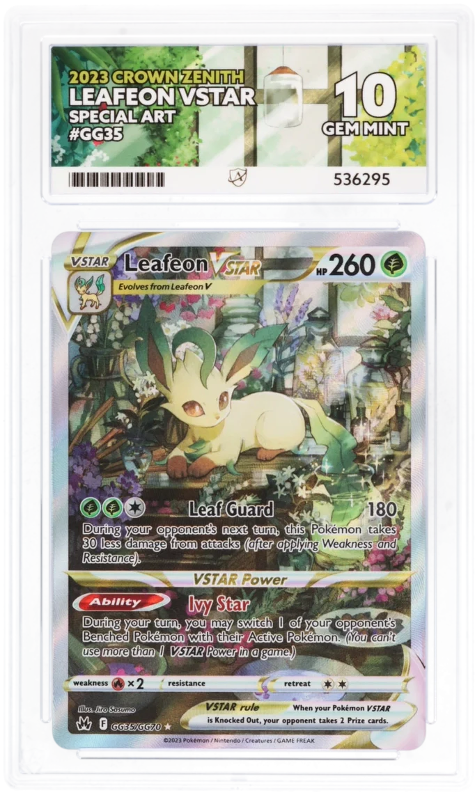 ACE 10   - Leafeon VSTAR - GG35/GG70 - Crown Zenith - Pokemon
