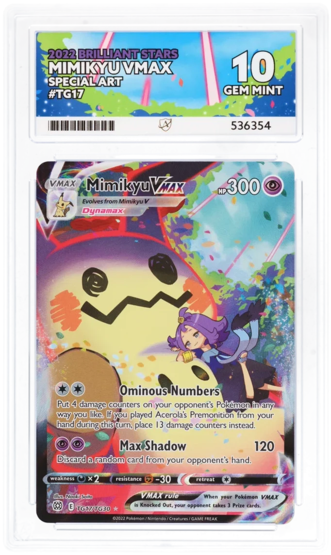 ACE 10 - Mimikyu VMAX - TG17/TG30 - Brilliant Stars - Pokemon
