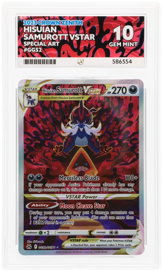 ACE 10 - Hisuian Samurott VSTAR - GG52/GG70 - Crown Zenith - Pokemon