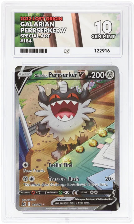 ACE 10   - Galarian Perrserker V - 184/196 - Lost Origin - Pokemon