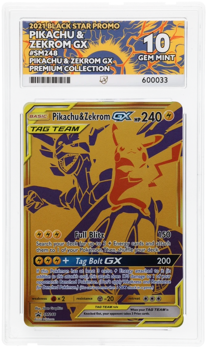 ACE 10 - Pikachu & Zekrom GX - SM248 - Black Star Promo - Pokemon - Pikachu & Zekrom GX Premium Collection