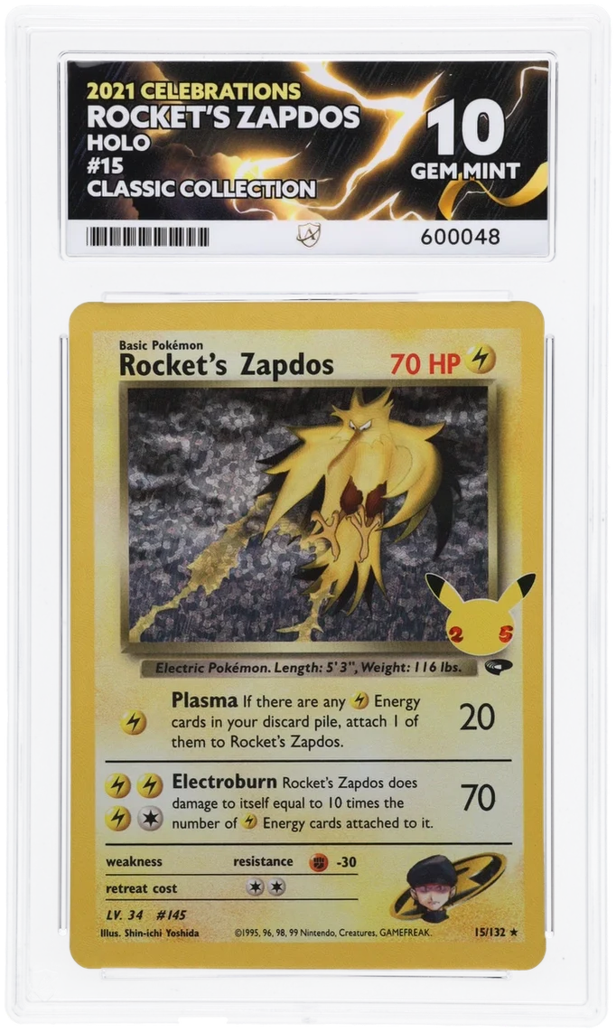 ACE 10 - Rocket's Zapdos - 15/132 - Celebrations - Pokemon - Classic Collection