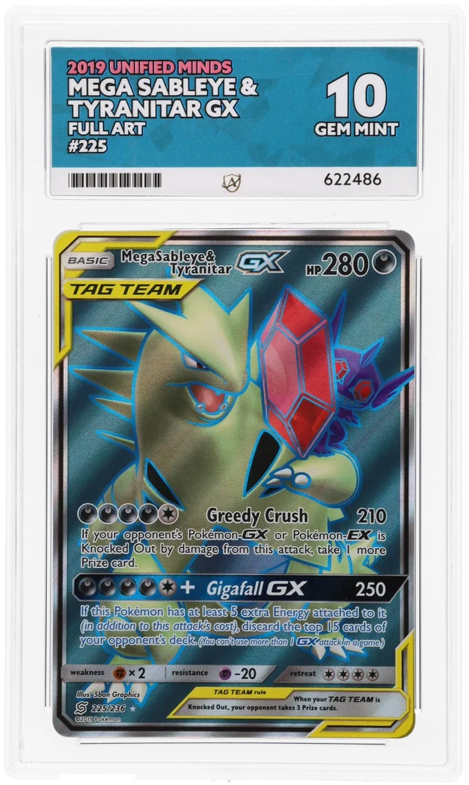 ACE 10 - Mega Sableye & Tyranitar GX - 225/236 - Unified Minds - Pokemon