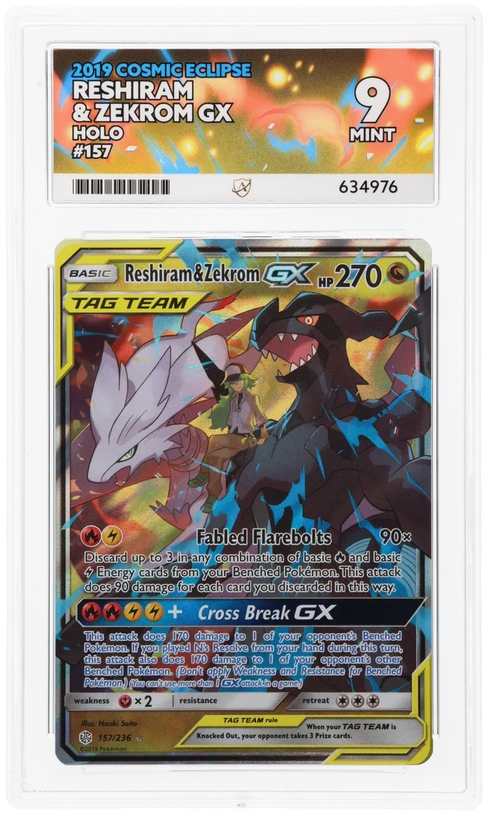 ACE 9 - Reshiram & Zekrom GX - 157/236 - Cosmic Eclipse - Pokemon