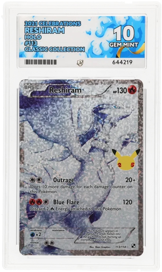 ACE 10 - Reshiram - 113/114 - Celebrations - Pokemon - Classic Collection