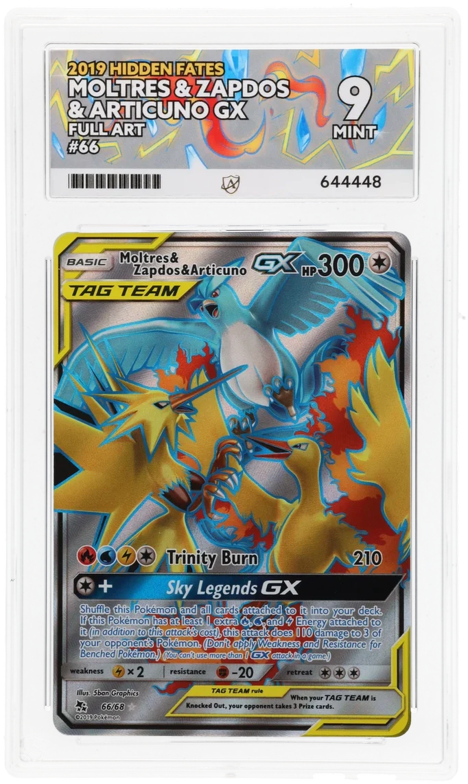 ACE 9   - Moltres & Zapdos & Articuno GX - 66/68 - Hidden Fates - Pokemon
