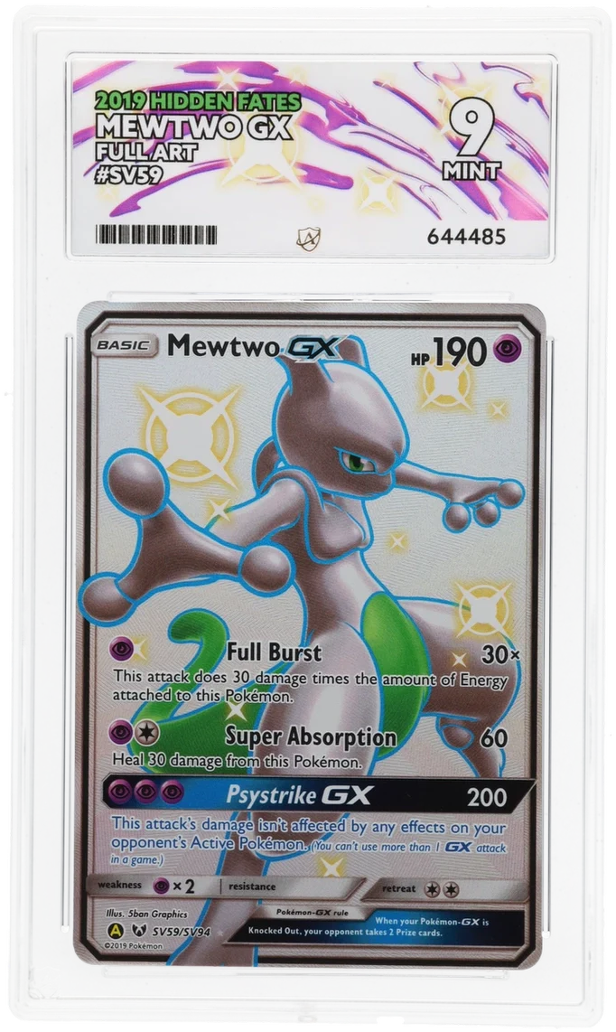 ACE 9   - Mewtwo GX - SV59/SV94 - Hidden Fates - Pokemon