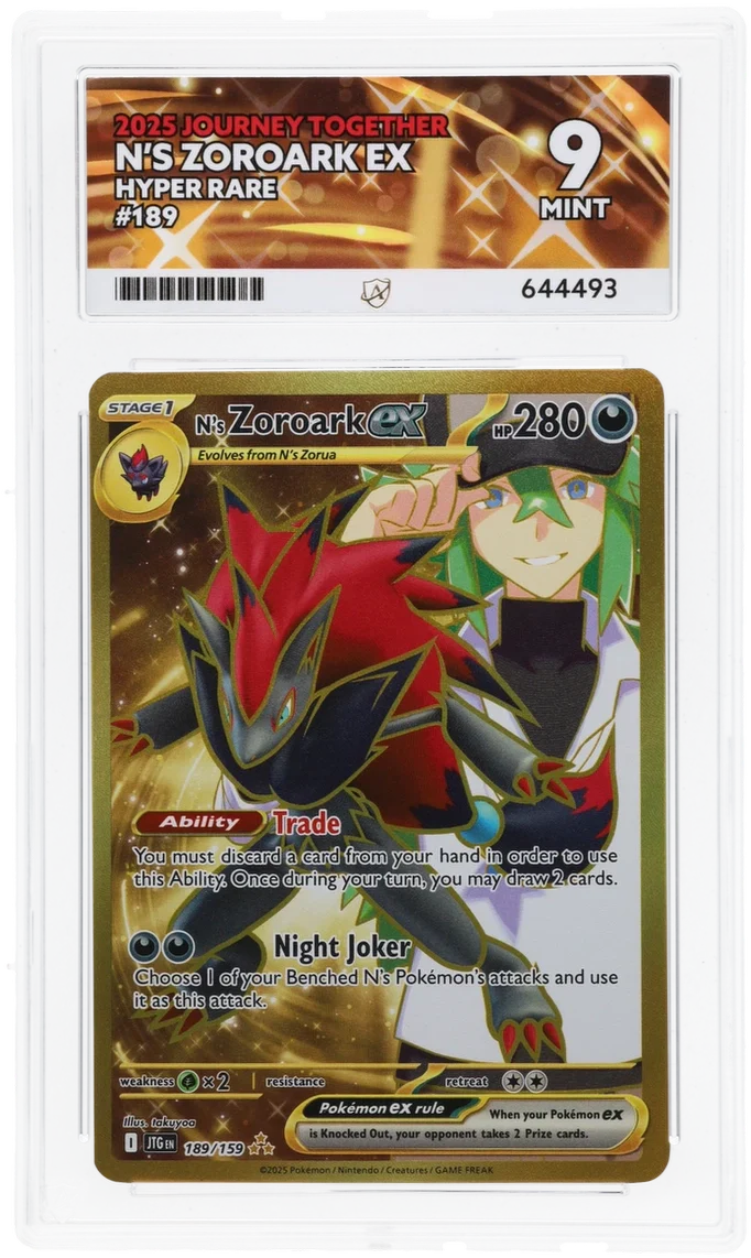 ACE 9   - N's Zoroark ex - 189/159 - Journey Together - Pokemon