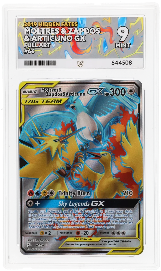 ACE 9 - Moltres & Zapdos & Articuno GX - 66/68 - Hidden Fates - Pokemon