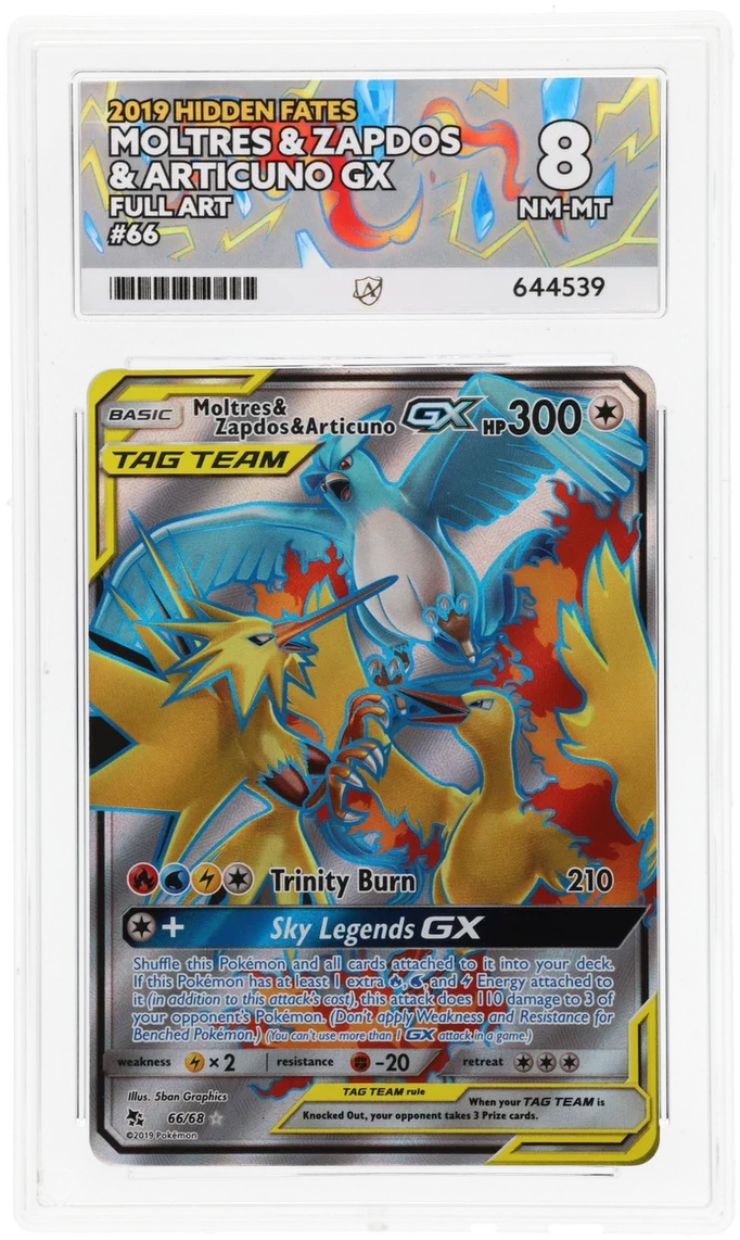 ACE 8 - Moltres & Zapdos & Articuno GX - 66/68 - Hidden Fates - Pokemon