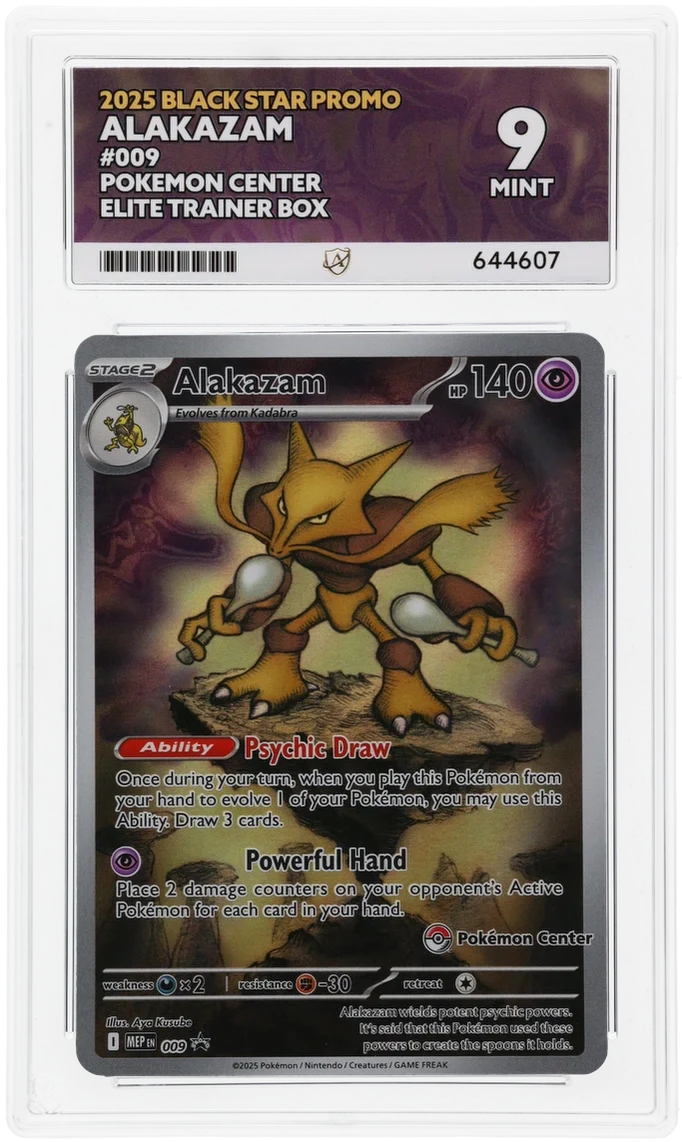ACE 9 - Alakazam - 009 - Black Star Promo - Pokemon - Pokemon Center Elite Trainer Box