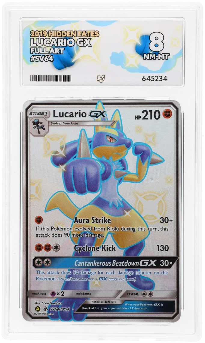 ACE 8 - Lucario GX - SV64/SV94 - Hidden Fates - Pokemon