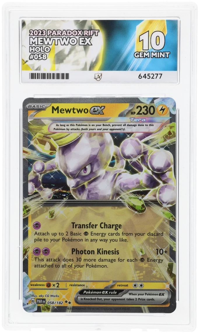 ACE 10 - Mewtwo ex - 058/182 - Paradox Rift - Pokemon