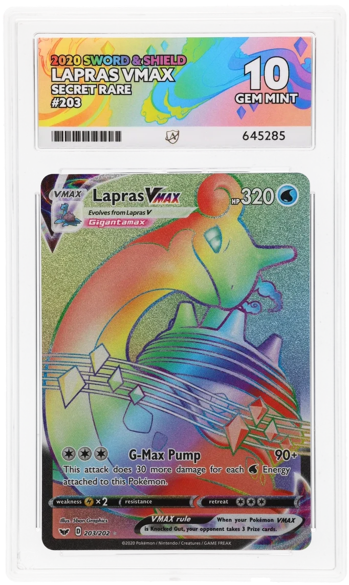 ACE 10   - Lapras VMAX - 203/202 - Sword & Shield - Pokemon