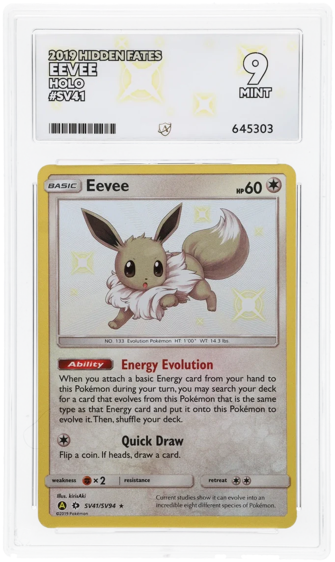 ACE 9   - Eevee - SV41/SV94 - Hidden Fates - Pokemon