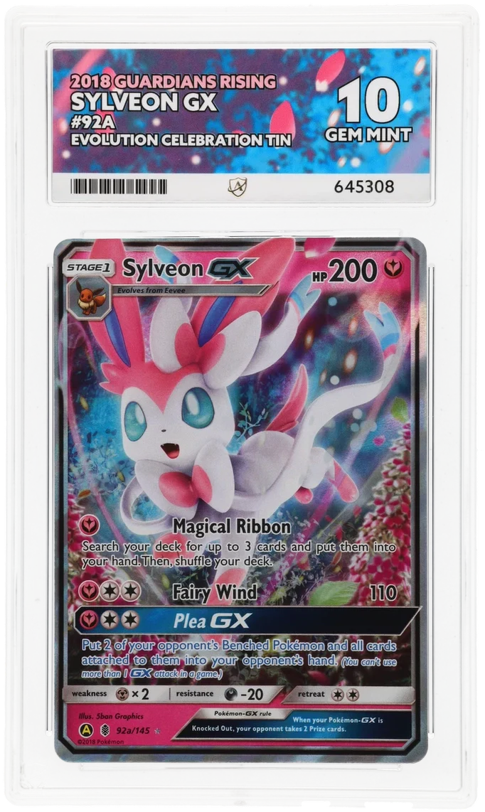 ACE 10   - Sylveon GX - 92a/145 - Guardians Rising - Pokemon - Evolution Celebration Tin