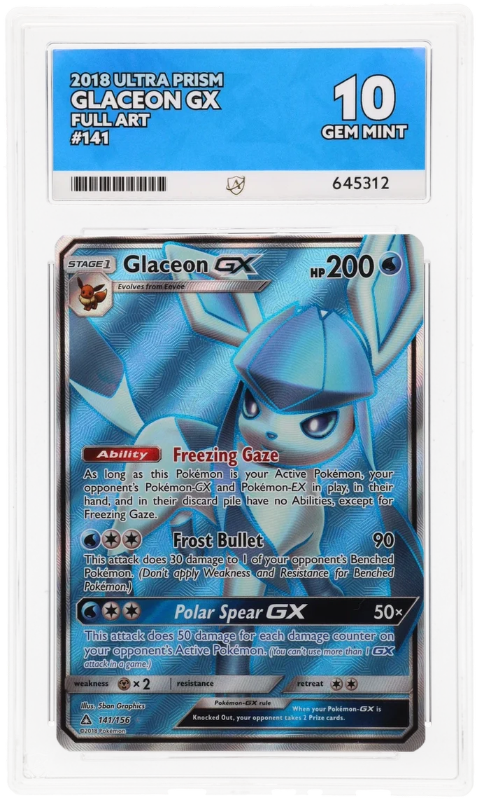 ACE 10 - Glaceon GX - 141/156 - Ultra Prism - Pokemon