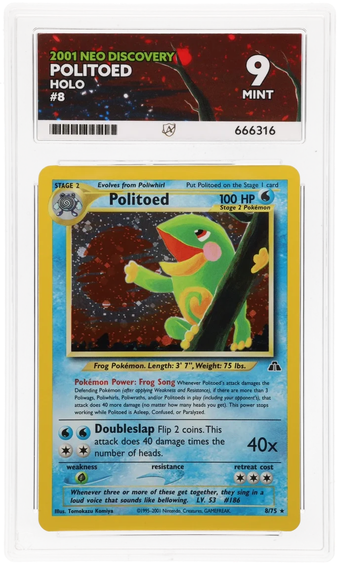ACE 9 - Politoed - 8/75 - Neo Discovery - Pokemon