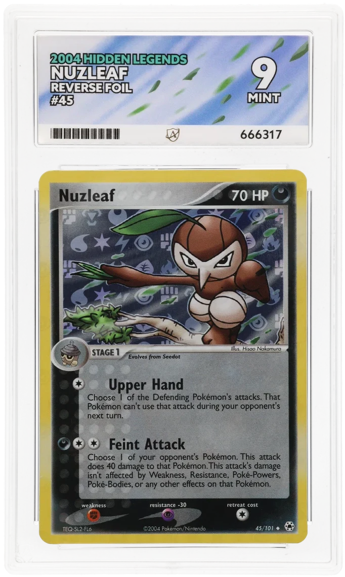 ACE 9 - Nuzleaf - 45/101 - Hidden Legends - Pokemon
