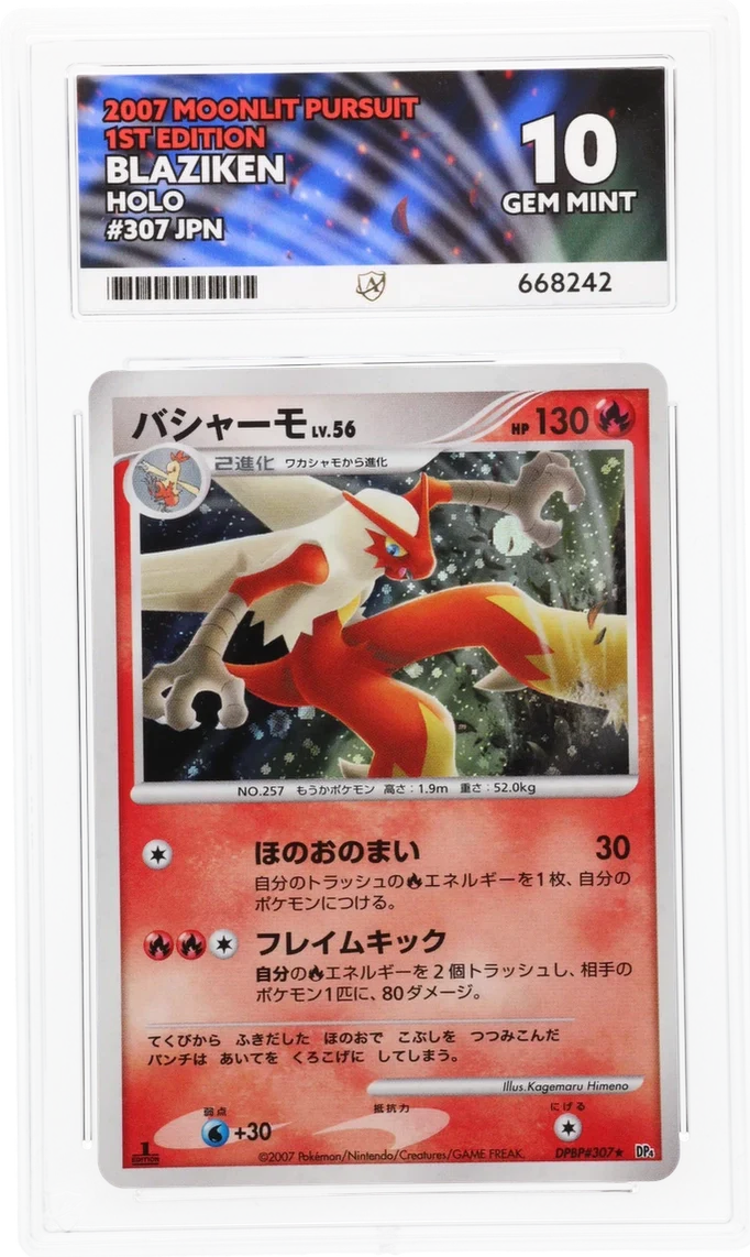 ACE 10   - Blaziken - 307 - Moonlit Pursuit - Pokemon - 1st Edition