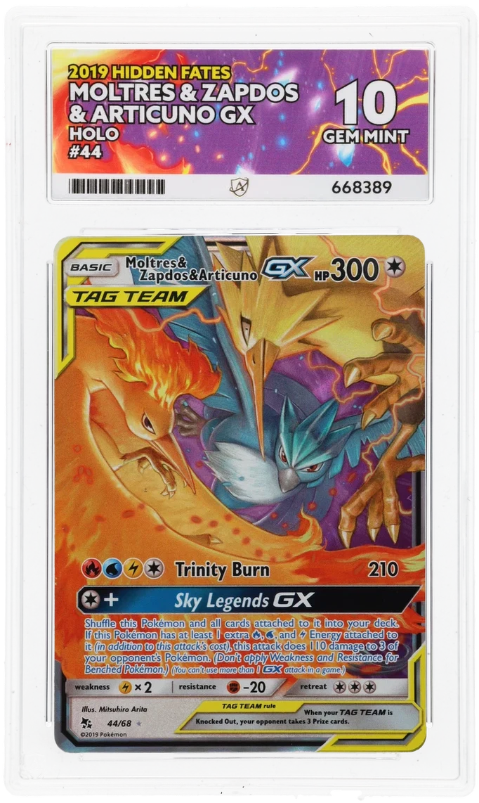 ACE 10 - Moltres & Zapdos & Articuno GX - 44/68 - Hidden Fates - Pokemon