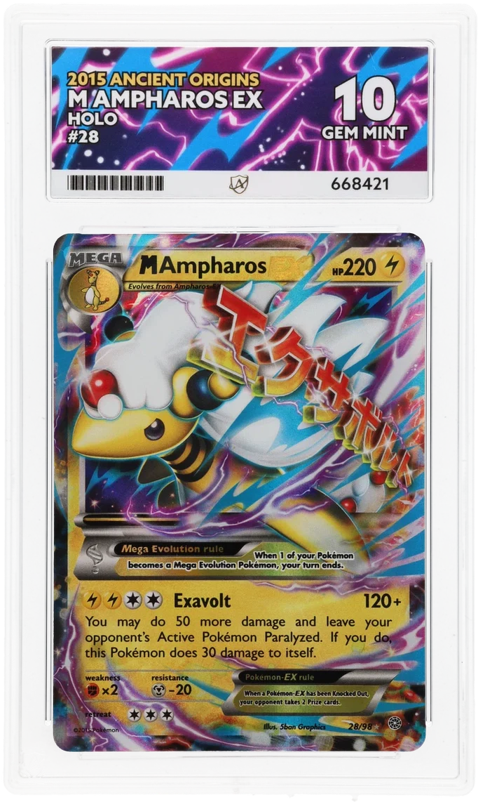 ACE 10 - M Ampharos EX - 28/98 - Ancient Origins - Pokemon