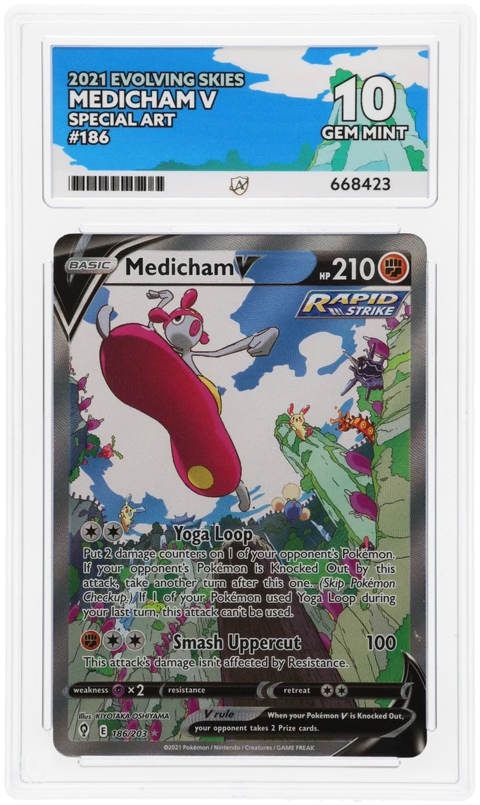 ACE 10 - Medicham V - 186/203 - Evolving Skies - Pokemon