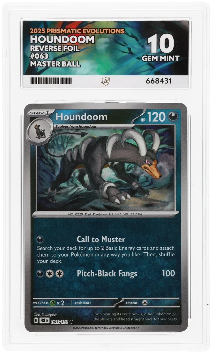 ACE 10 - Houndoom - 063/131 - Prismatic Evolutions - Pokemon - Master Ball