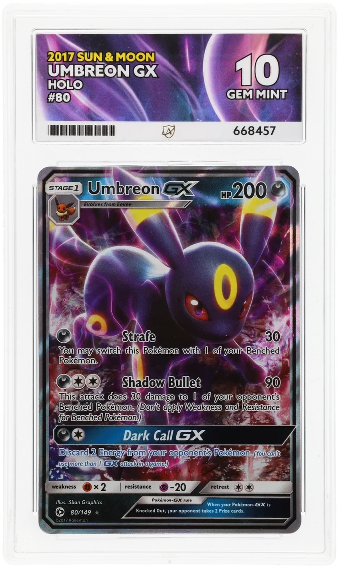 ACE 10 - Umbreon GX - 80/149 - Sun & Moon - Pokemon