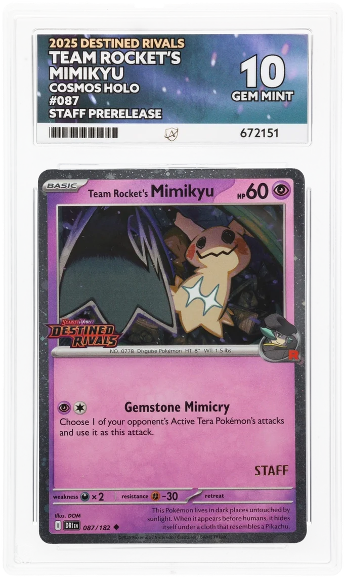 ACE 10 - Team Rocket's Mimikyu - 087/182 - Destined Rivals - Pokemon - Staff Prerelease