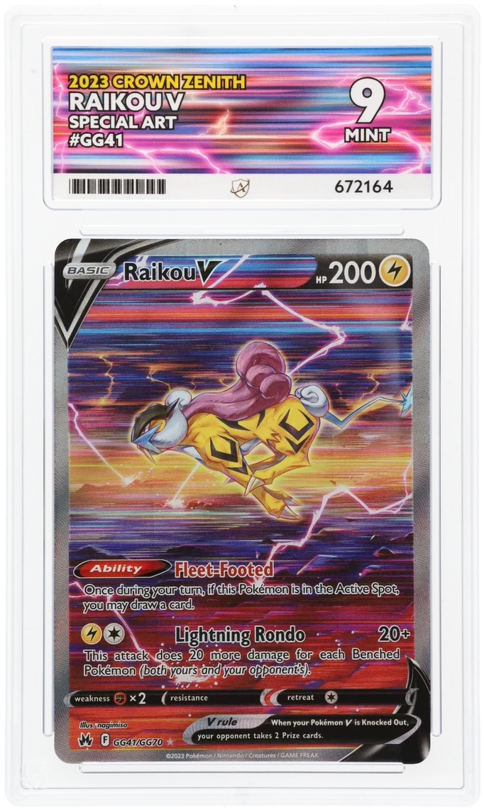 ACE 9   - Raikou V - GG41/GG70 - Crown Zenith - Pokemon