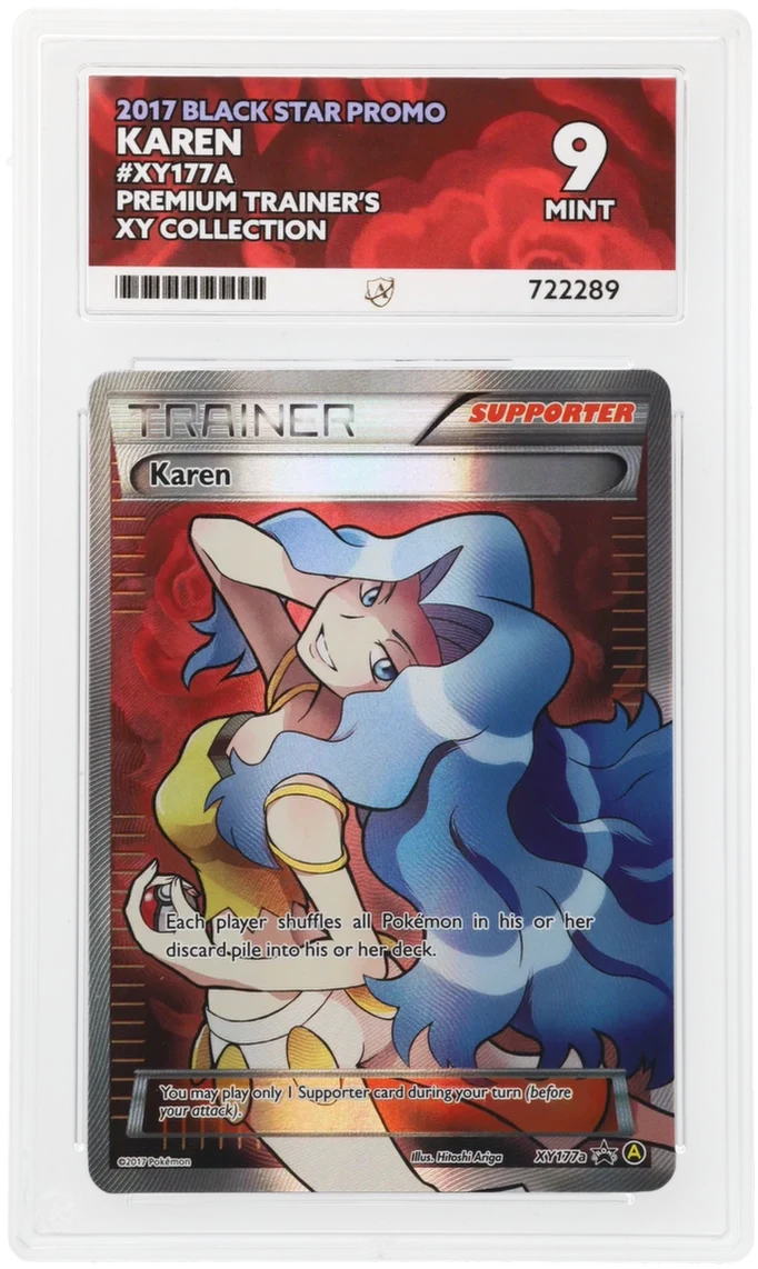 ACE 9 - Karen - XY177a - Black Star Promo - Pokemon - Premium Trainer's XY Collection