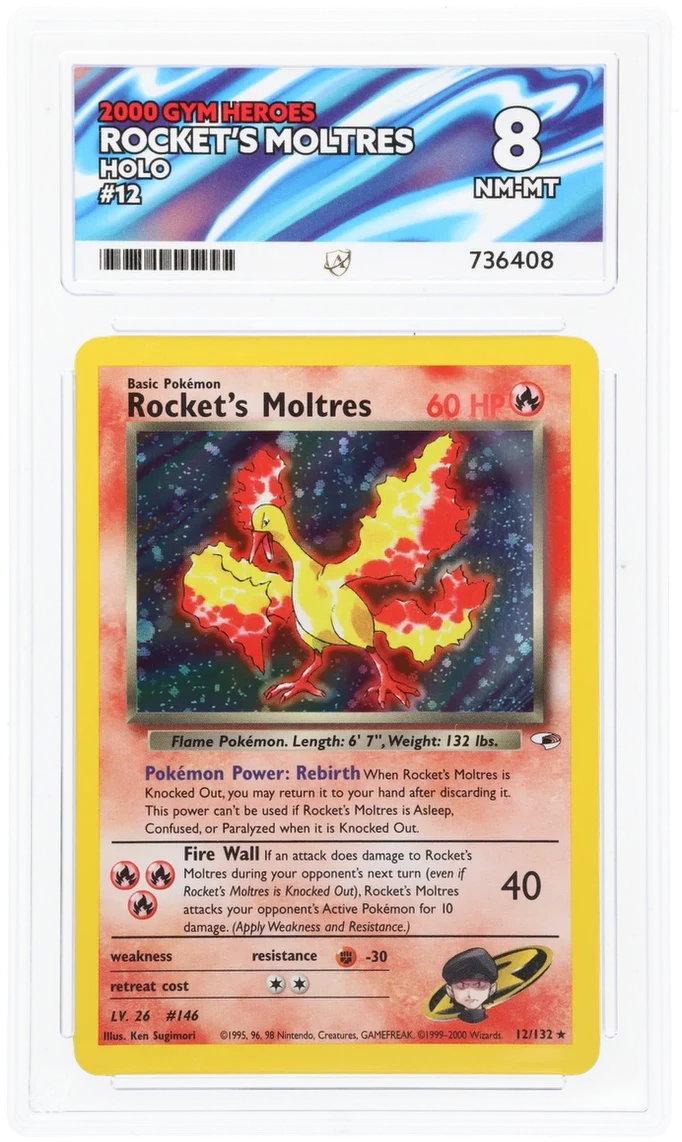 ACE 8 - Rocket's Moltres - 12/132 - Gym Heroes - Pokemon