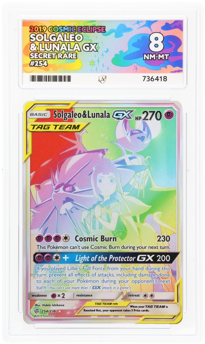 ACE 8   - Solgaleo & Lunala GX - 254/236 - Cosmic Eclipse - Pokemon