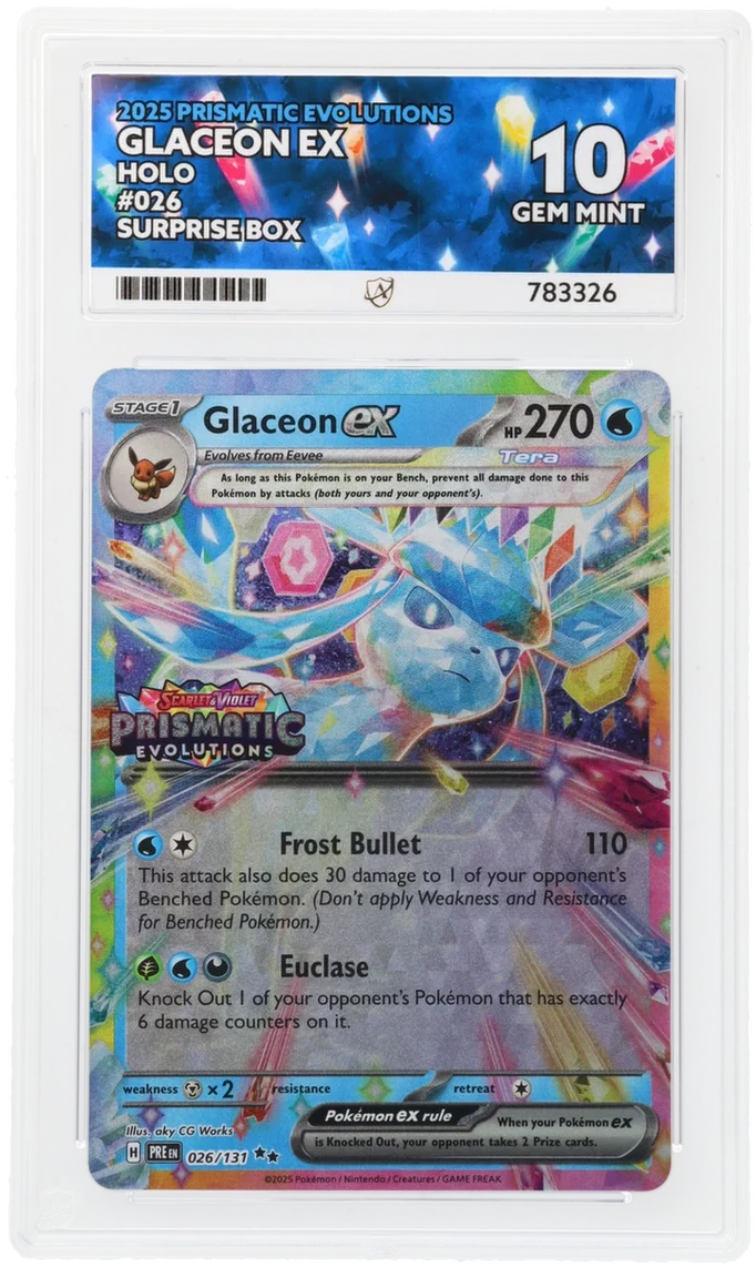 ACE 10 - Glaceon ex - 026/131 - Prismatic Evolutions - Pokemon - Surprise Box