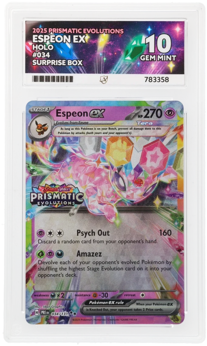 ACE 10   - Espeon ex - 034/131 - Prismatic Evolutions - Pokemon - Surprise Box