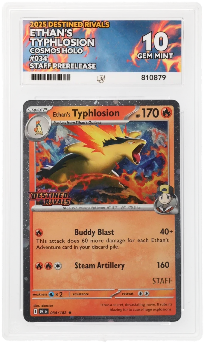ACE 10 - Ethan's Typhlosion - 034/182 - Destined Rivals - Pokemon - Staff Prerelease