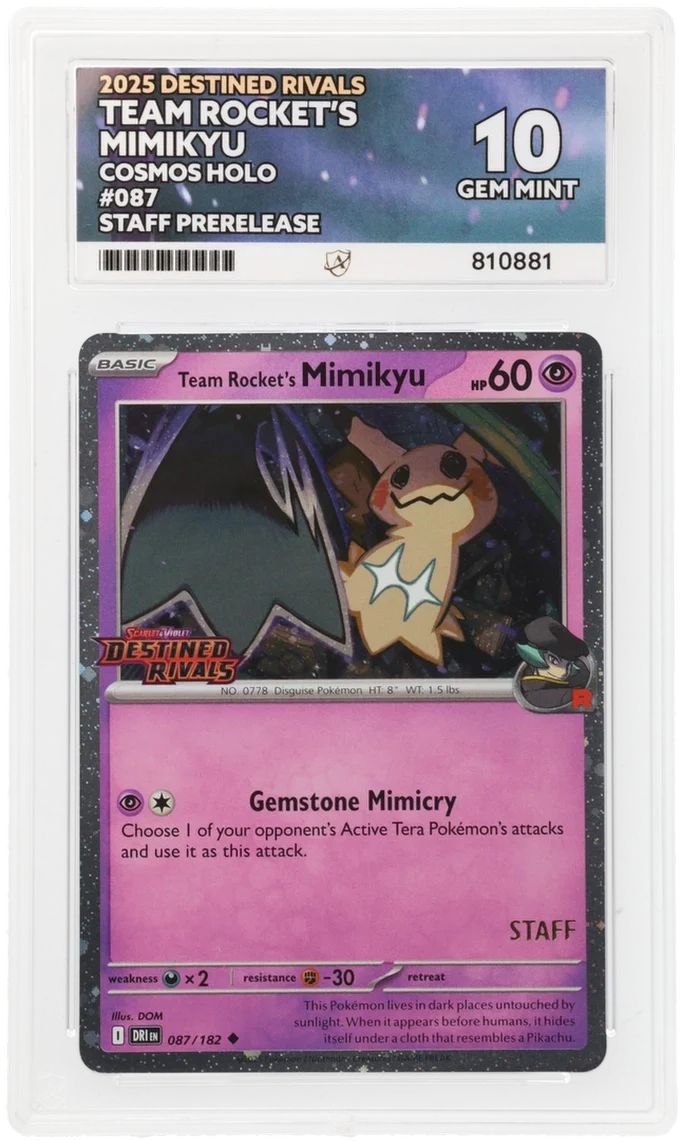 ACE 10 - Team Rocket's Mimikyu - 087/182 - Destined Rivals - Pokemon - Staff Prerelease