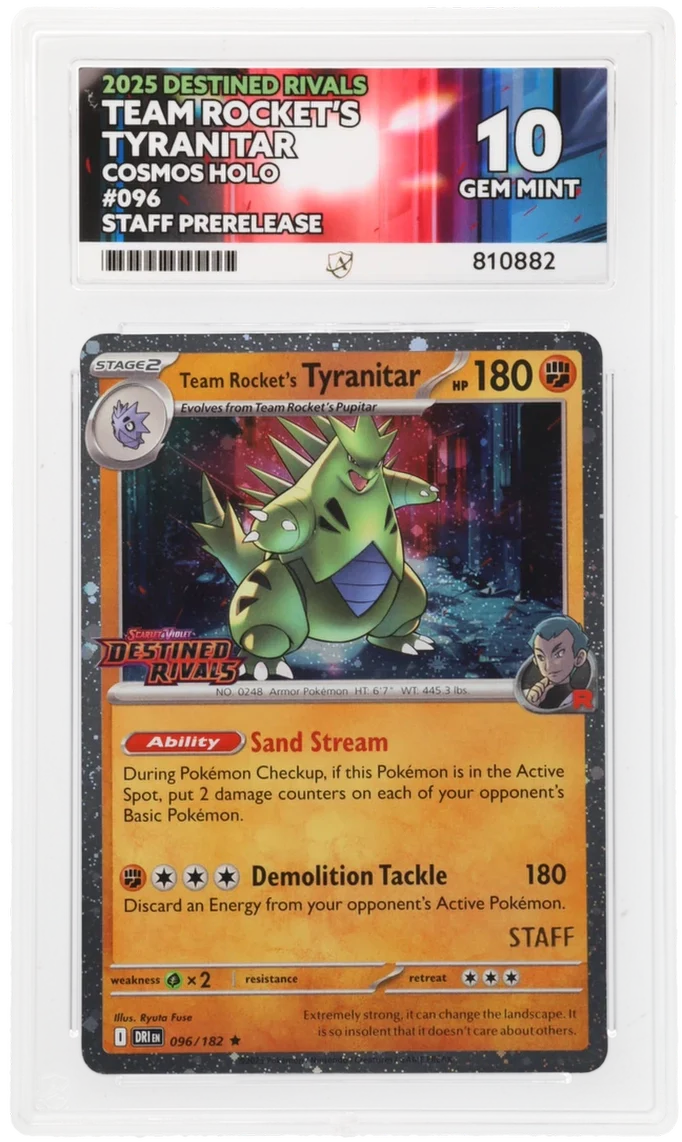 ACE 10 - Team Rocket's Tyranitar - 096/182 - Destined Rivals - Pokemon - Staff Prerelease