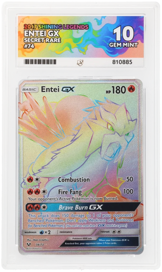 ACE 10   - Entei GX - 74/73 - Shining Legends - Pokemon