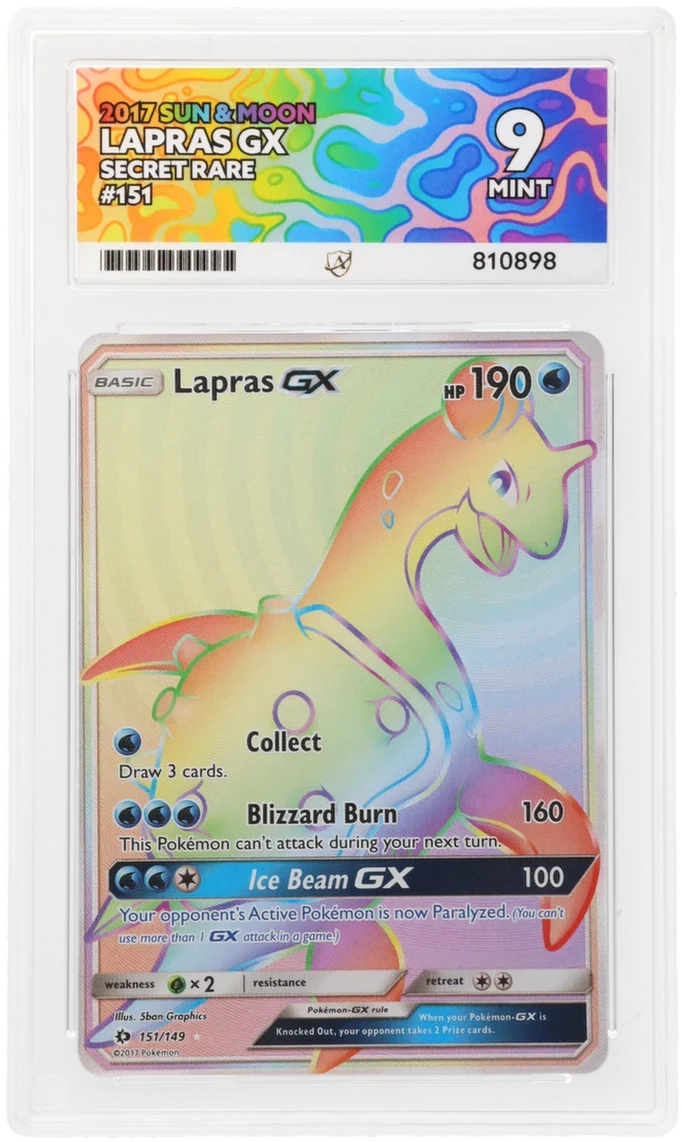 ACE 9 - Lapras GX - 151/149 - Sun & Moon - Pokemon