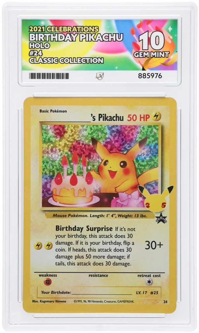 ACE 10 - Birthday Pikachu - 24 - Celebrations - Classic Collection - Pokemon